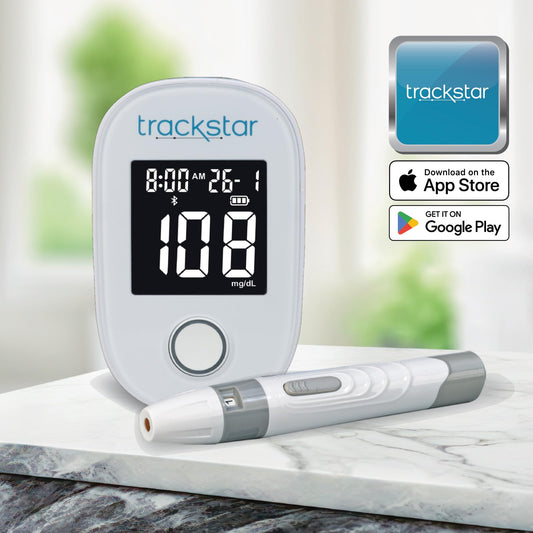Trackstar monitor results display with quick readings and large illuminated digits