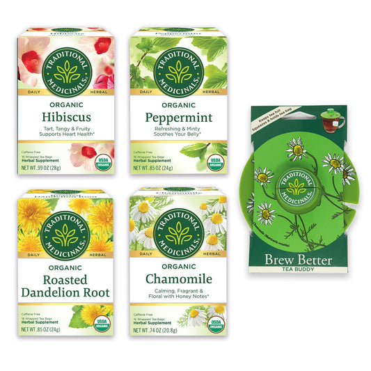 Traditional Medicinals peppermint tea cup close-up, refreshingly aromatic and minty for a soothing break.