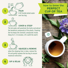 Traditional Medicinals Smooth Move tea invites relaxed evenings with floral apple notes.