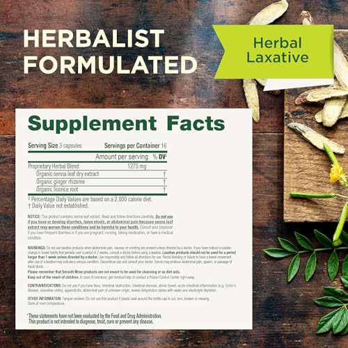 Traditional Medicinals Smooth Move daily-use capsule for routine digestion support.
