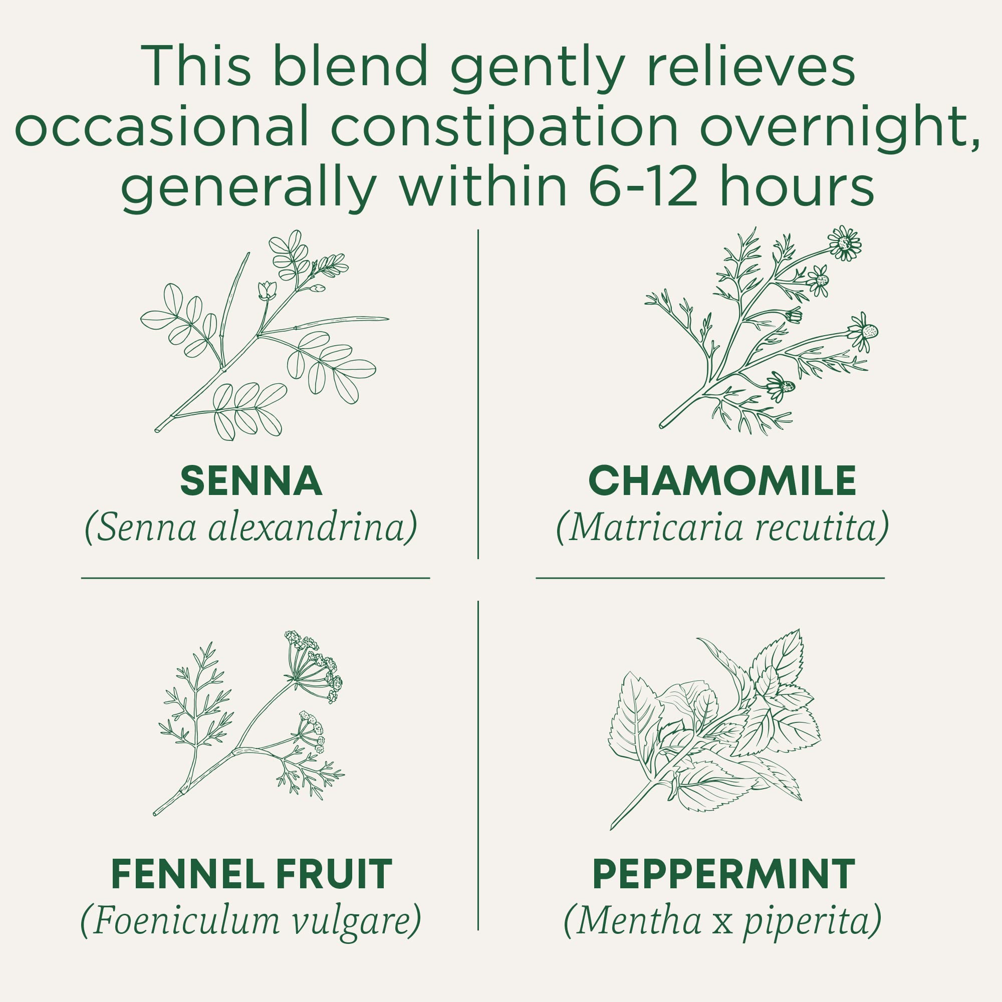 Traditional Medicinals Smooth Move organic senna leaf highlights herbal quality.