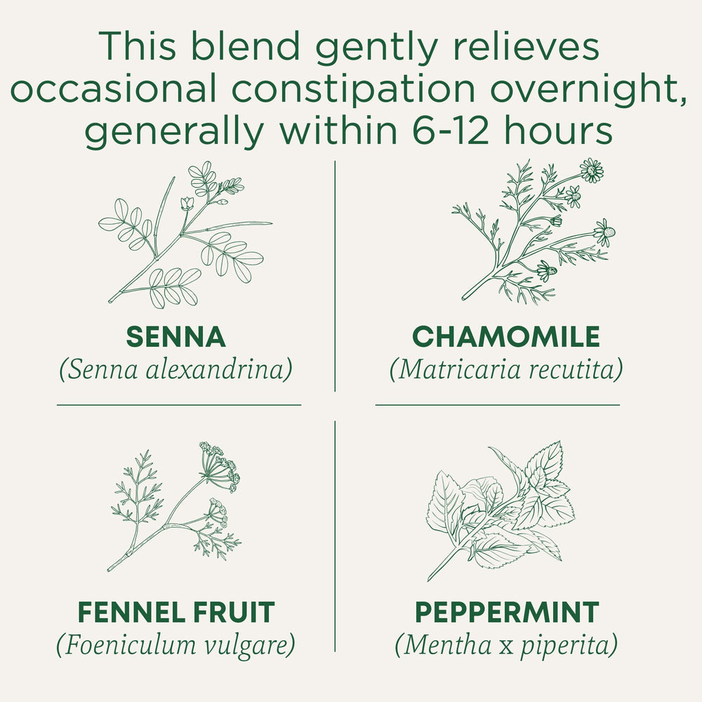 Traditional Medicinals Smooth Move organic senna leaf highlights herbal quality.