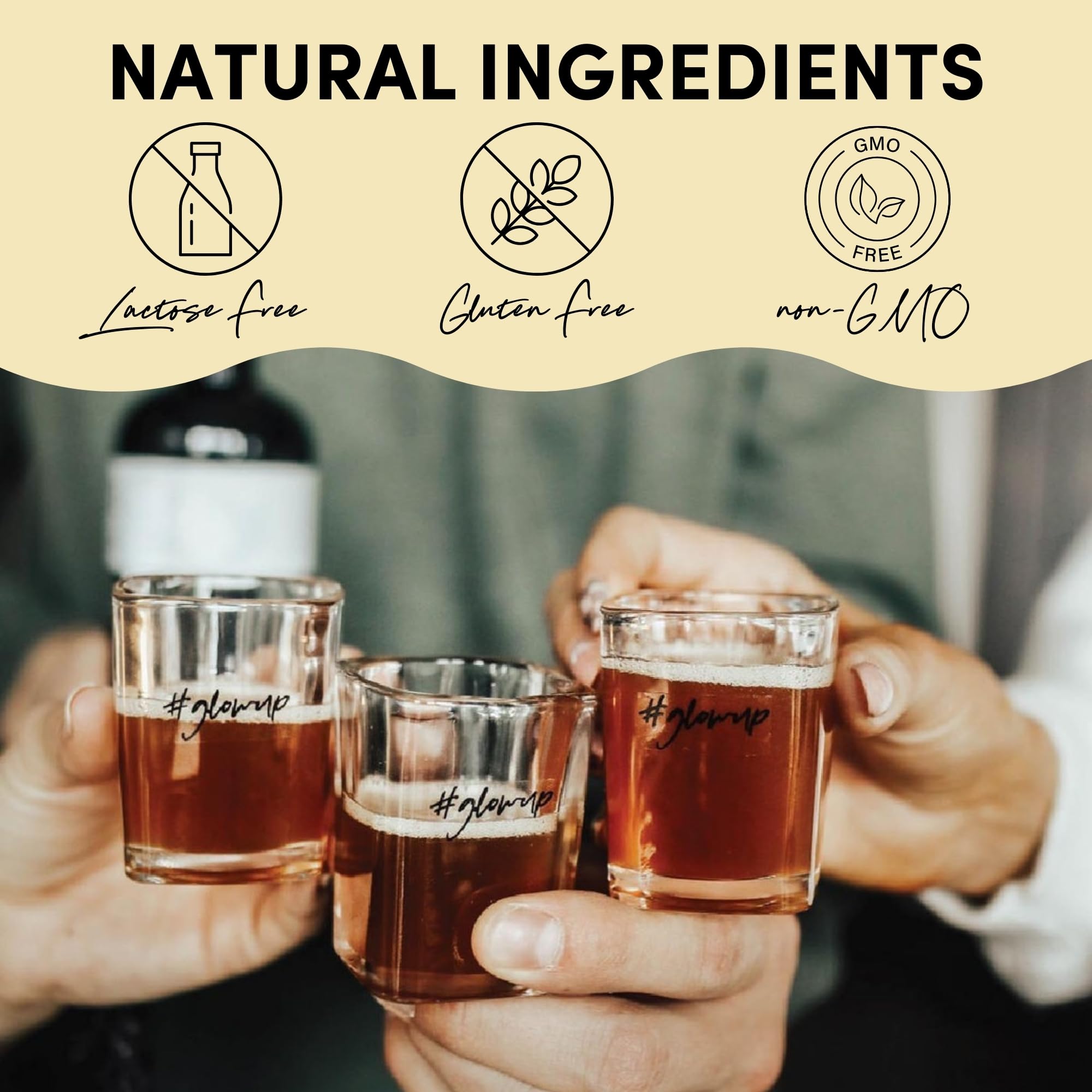 Tranont Glow 2-PK label detail showing ingredients and vegan-friendly nature