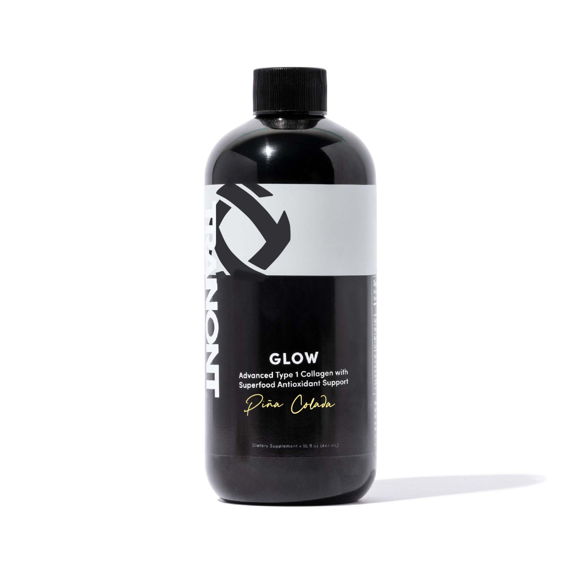 Tranont Glow Pina Colada bottle with tropical collagen blend for daily hydration