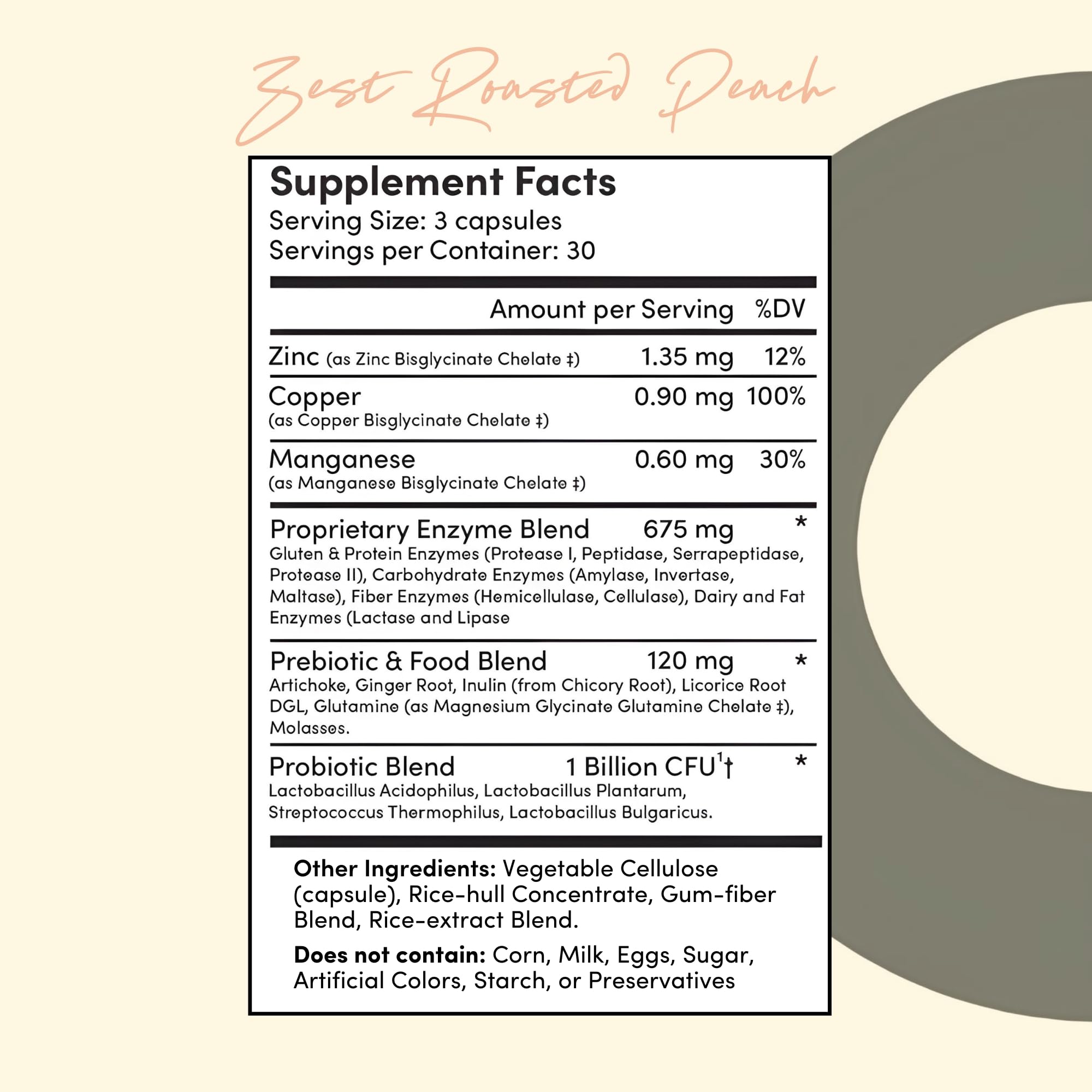 Tranont Zest gluten-free, nut-free, soy-free badge communicates dietary suitability