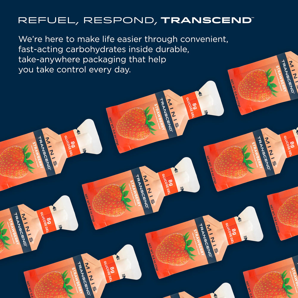 Transcend Foods gluten-free, caffeine-free mini gel offers a dietary-friendly option.