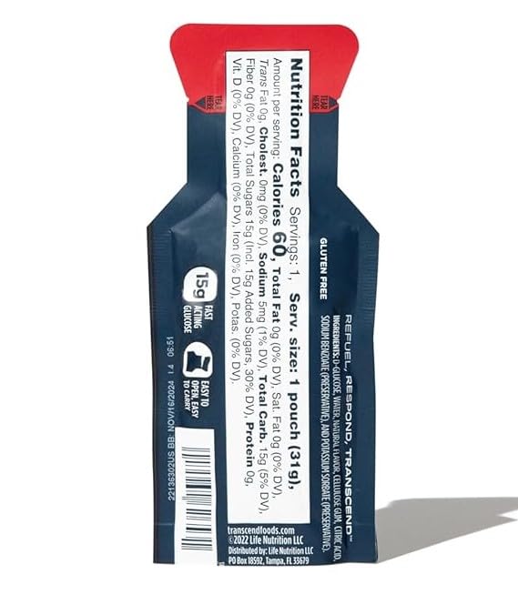 Transcend easy-open pouch delivers instant access during workouts.