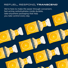 Transcend mini orange gel pack travel-ready setup for workouts.