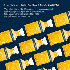 Transcend orange gel texture and flavor inspire consistent fueling during training.