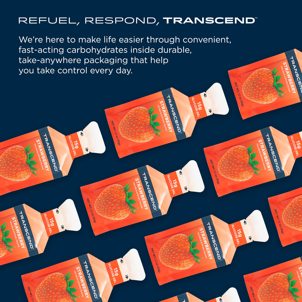 Transcend Strawberry Energy Gel strawberry flavor close-up, appealing for athletes.