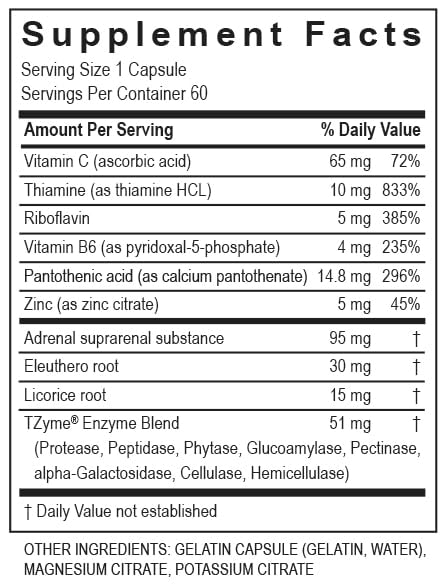 TRANSFORMATION Adrenal Complex bottle on shelf for easy daily routine