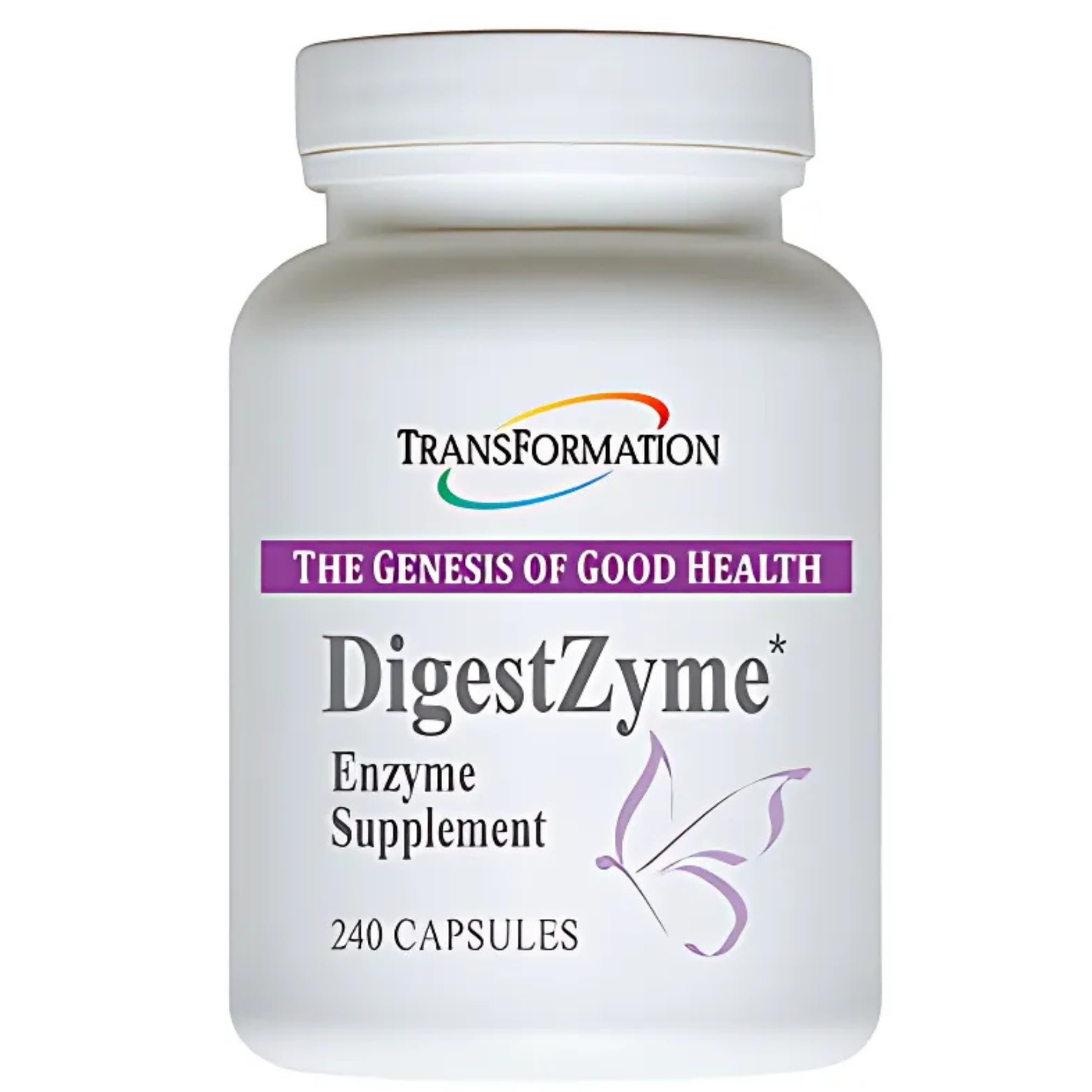 TRANSFORMATION Genesis bottle pour showing easy daily digestive support after meals.