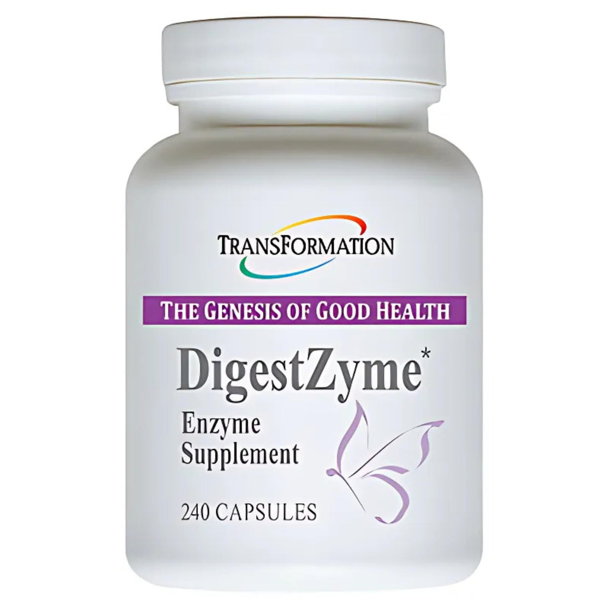 TRANSFORMATION Genesis bottle pour showing easy daily digestive support after meals.