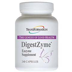 TRANSFORMATION Genesis bottle pour showing easy daily digestive support after meals.