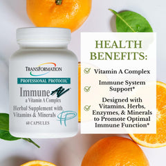 Transformation Genesis Immune AV capsules spilled from bottle for convenient daily use.