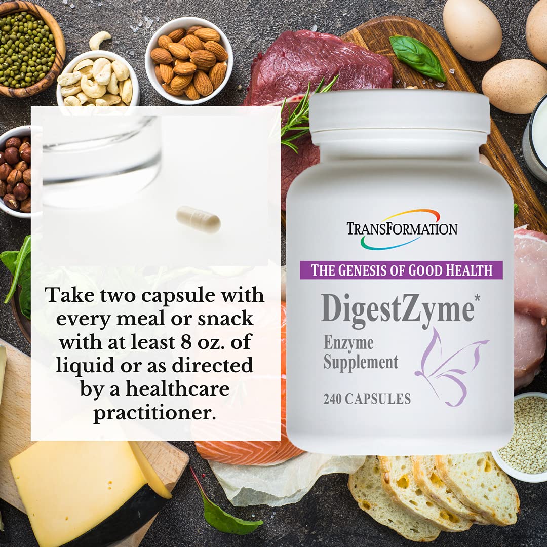 TRANSFORMATION Genesis label-ingredients showcasing probiotic blend and enzyme content.