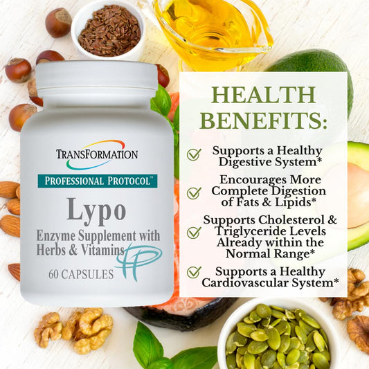 Transformation Lypo Enzymes capsules close-up for easy daily digestive support.
