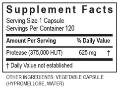 TRANSFORMATION Protease 375K glass with water shows convenient daily enzyme support.