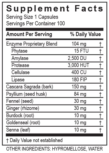 TRANSFORMATION ReleaseZyme ingredients blend with cascara and ginger for balanced digestion.