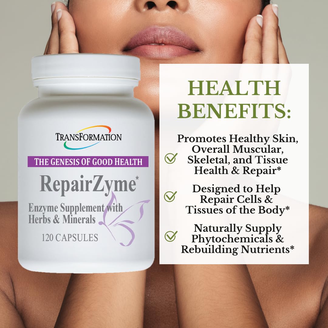 TRANSFORMATION RepairZyme capsules ready to swallow for daily digestive use