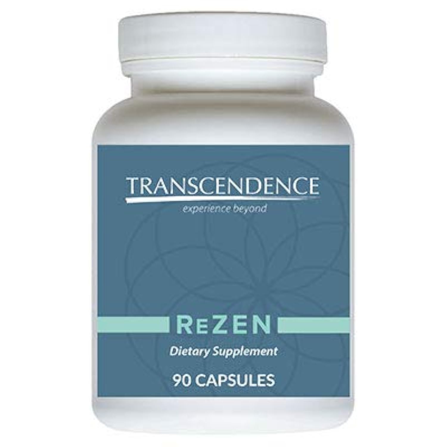 TRANSFORMATION ReZEN bottle close-up highlighting calming blend and brain support