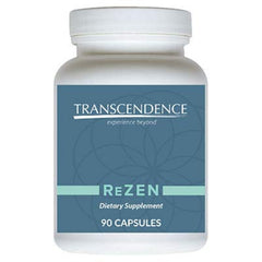TRANSFORMATION ReZEN bottle close-up highlighting calming blend and brain support