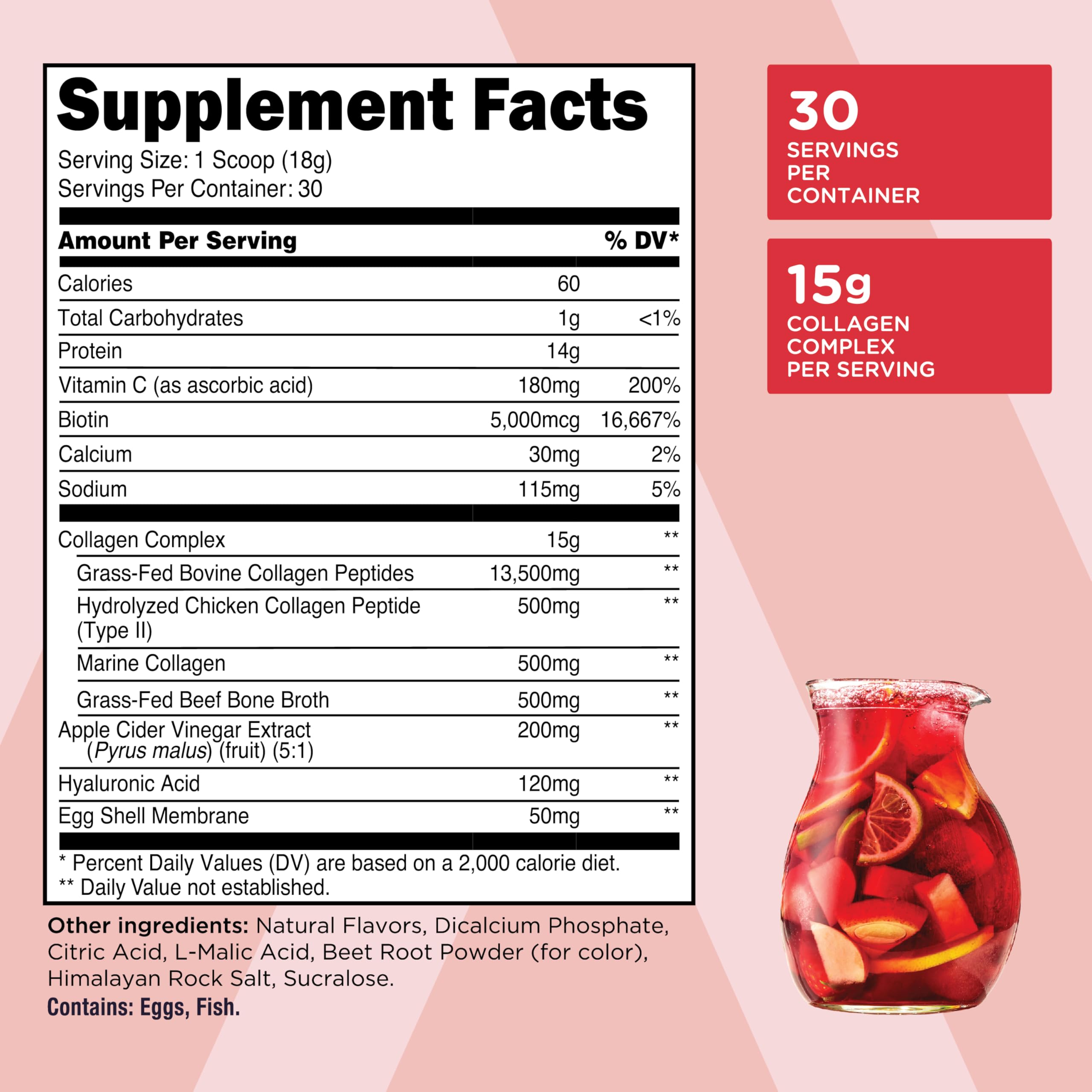 TransformHQ Beauty Collagen scoop showing serving measurement for precise use.