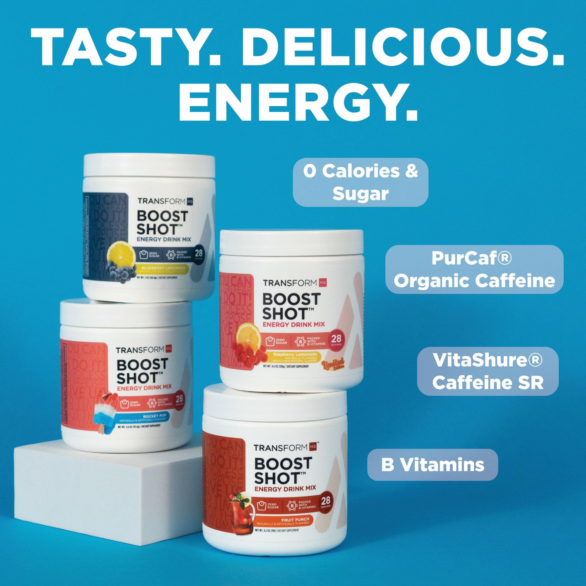 TransformHQ Energy & Focus Powder ready for a workout or run