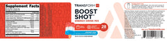 TransformHQ Rocket Pop powder in glass supports sustained energy and focus.