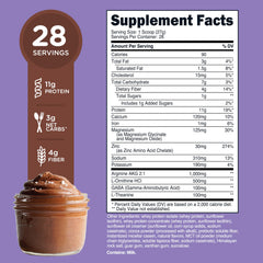 Pouring TransformHQ Nighttime Shake chocolate mousse into a glass for a creamy night drink
