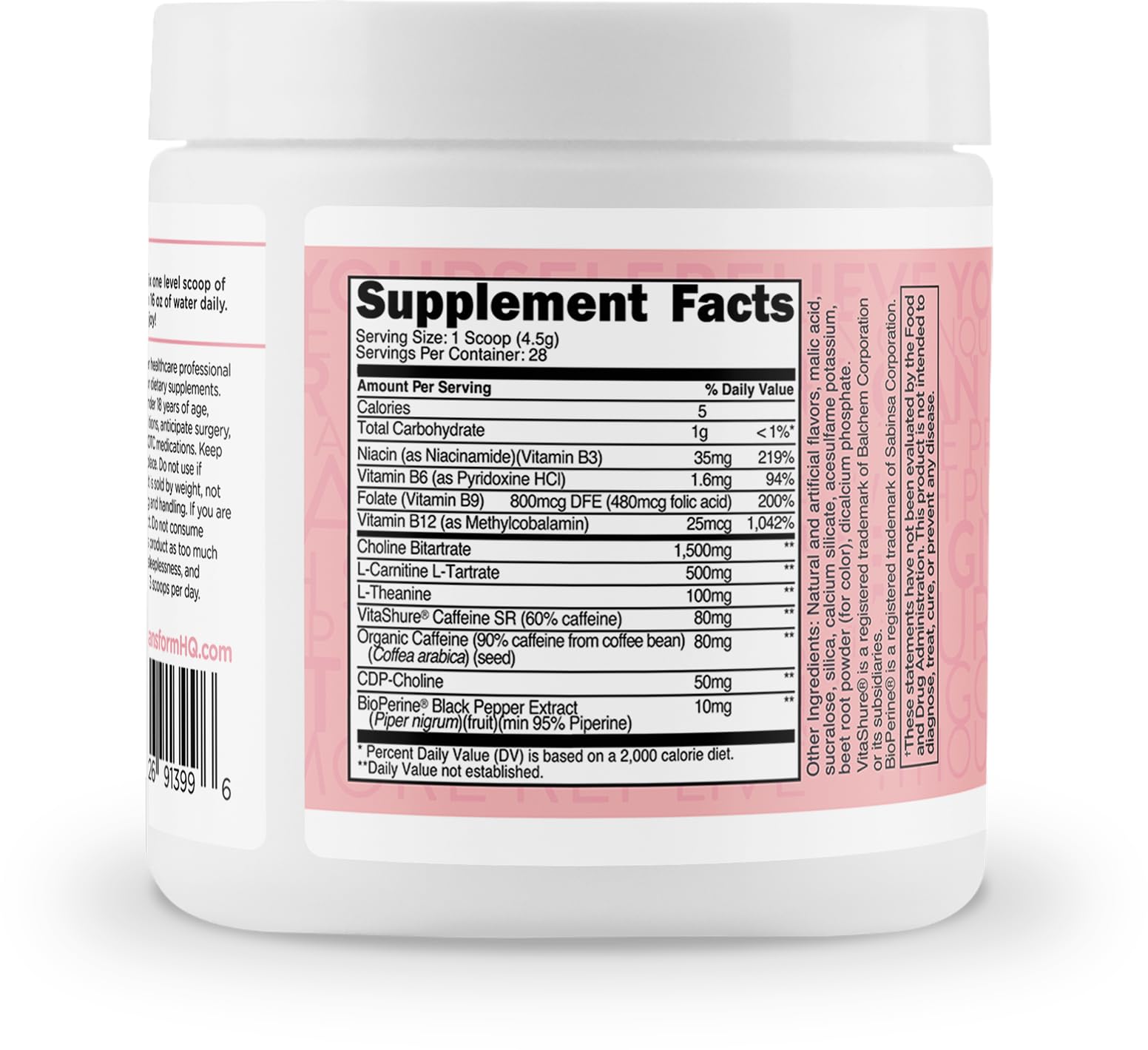 TransformHQ Serving spoon with powder and glass shows quick mix and use.