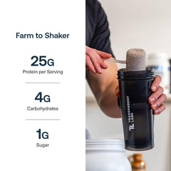 Transparent Labs dairy-free badge on beef isolate packaging marks allergen-friendly option