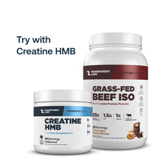 Transparent Labs beef isolate nutrition facts panel highlights 25g protein per serving