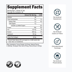 Transparent Labs chocolate flavor collagen powder jar close-up