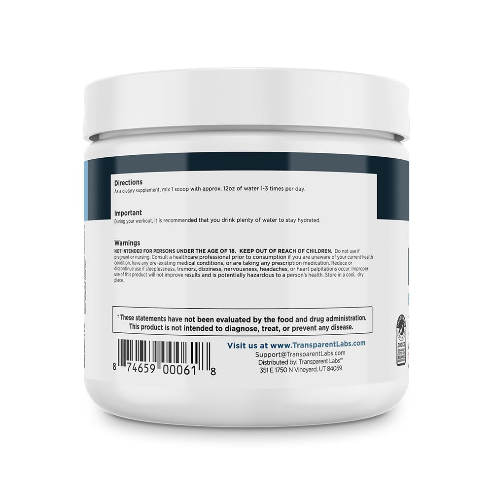 Transparent Labs Hydrate athlete-during-workout helps maintain energy and endurance.