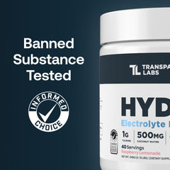Transparent Labs Hydrate scoop inside tub for easy serving