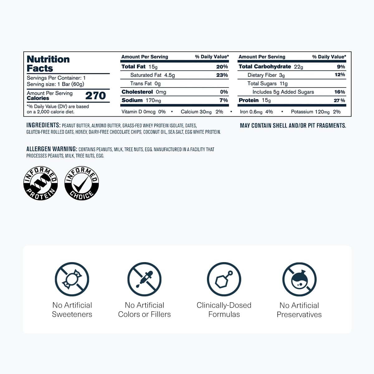 Cross-section of Protein+ Bars reveals nut butters and oats for balanced macros.