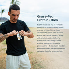 Ingredients layout from Transparent Labs Protein+ Bars highlights clean, real foods.