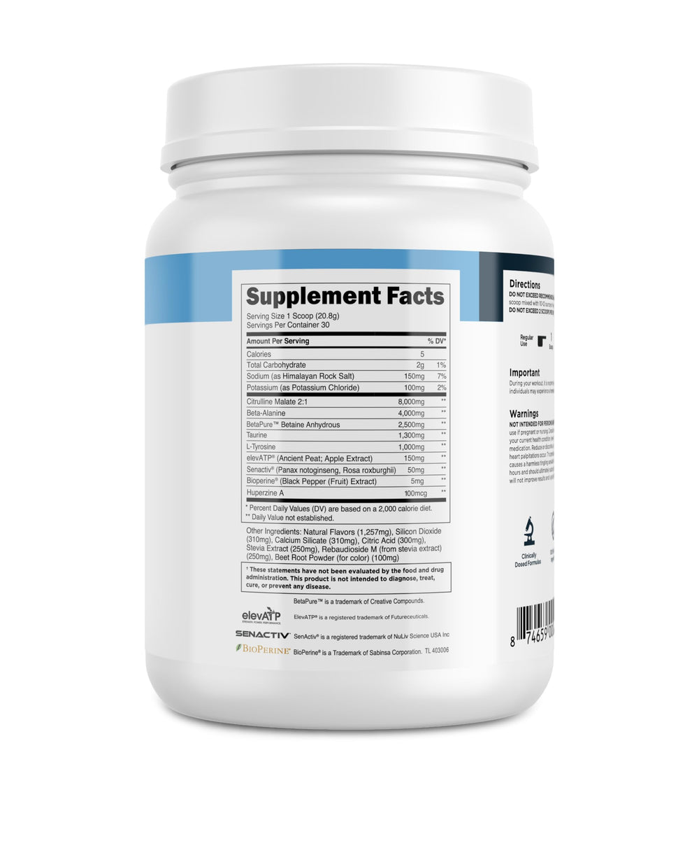 ElevATP in Stim-Free promotes potential strength and stamina.