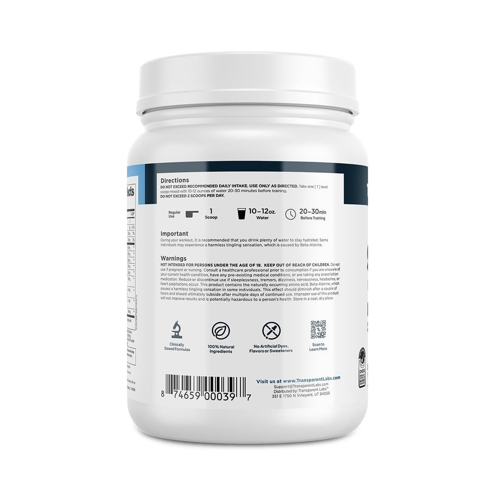 Ingredients chart graphic for Stim-Free formula showcases 13 active components.