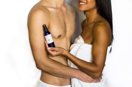 Travertine Spa Eucalyptus steam spray action captures refreshing scent during shower aromatherapy