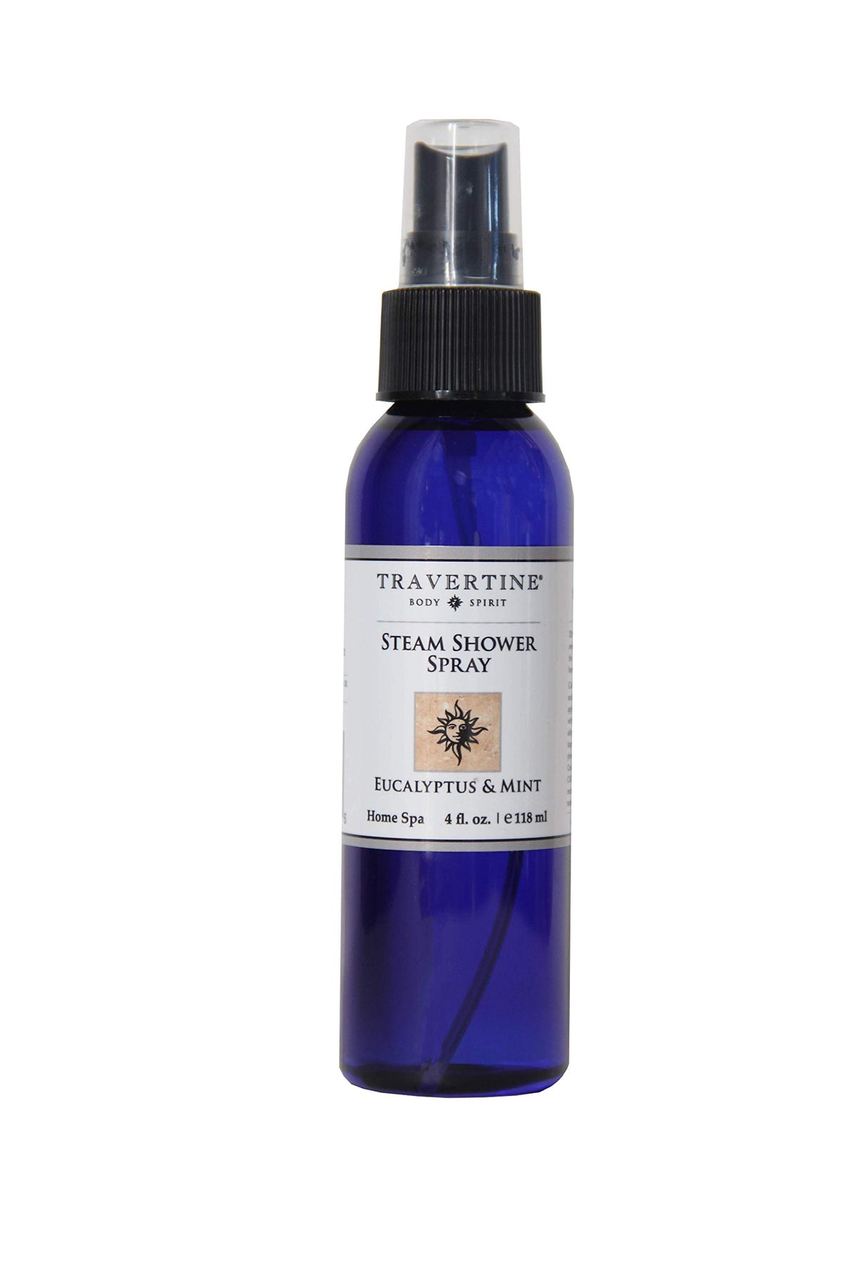 Travertine Spa Steam Shower Spray bottle with eucalyptus mint for spa like ambiance