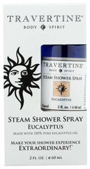 Travertine eucalyptus 2oz bottle delivering lasting shower aroma