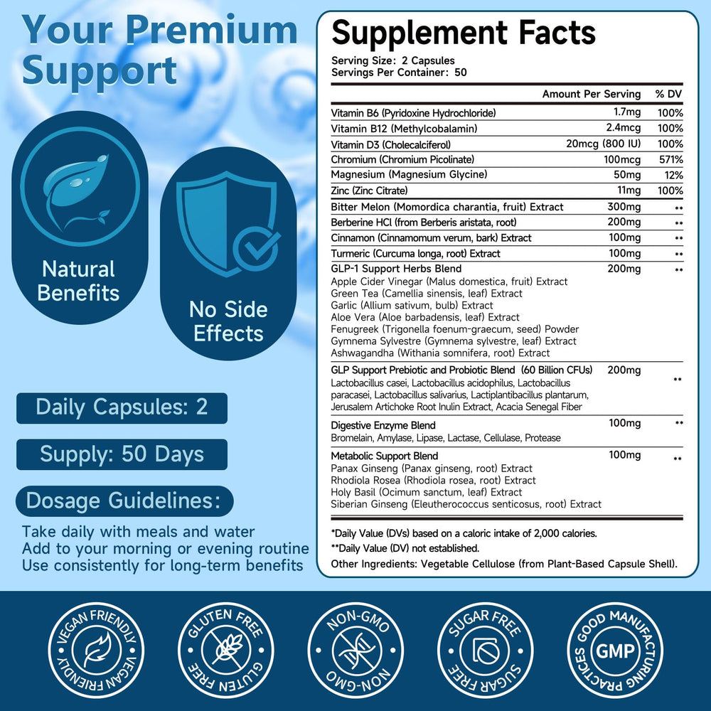 Trawecual GLP-1 bottle with capsules supports daily routines