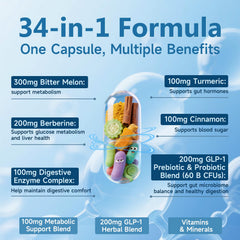 Trawecual GLP-1 capsules with probiotics promote gut comfort