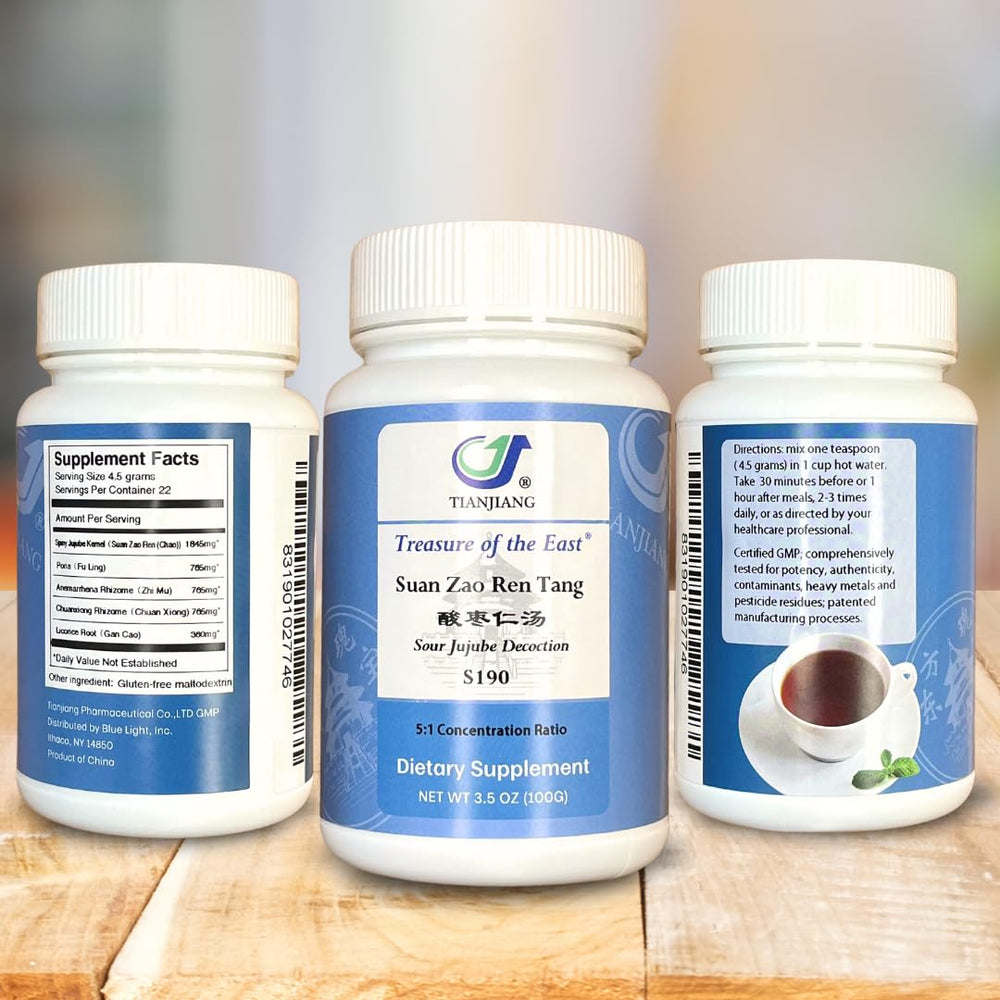 Treasure of the East Suan Zao Ren Tang 100g granules pack ready for daily use.
