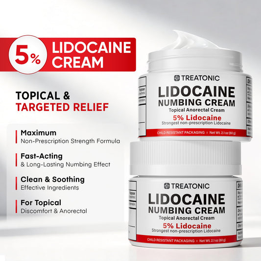 Treatonic 4% lidocaine patches in a 20-count pack for surface relief