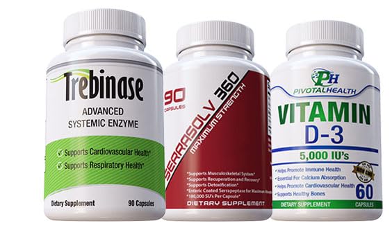 Trebinase bottle front view highlighting branding and daily support potential.