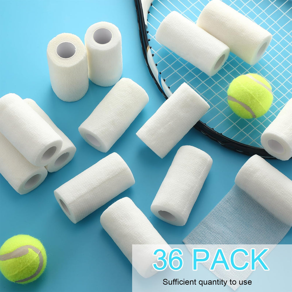 Treela 36-piece pack of self-adherent bandages in white for daily use.