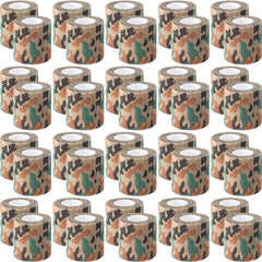 Treela 48-pack self-adhesive wrap bandage in green camo for quick coverage.